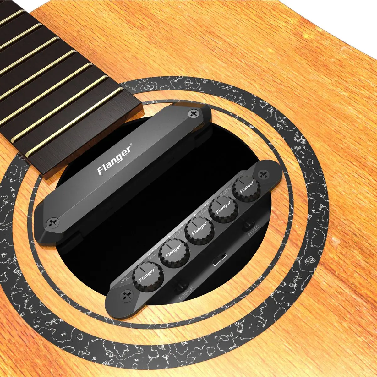

Flanger R2 Guitar Pickup Sound Hole Pickup Acoustic Guitar Accessories