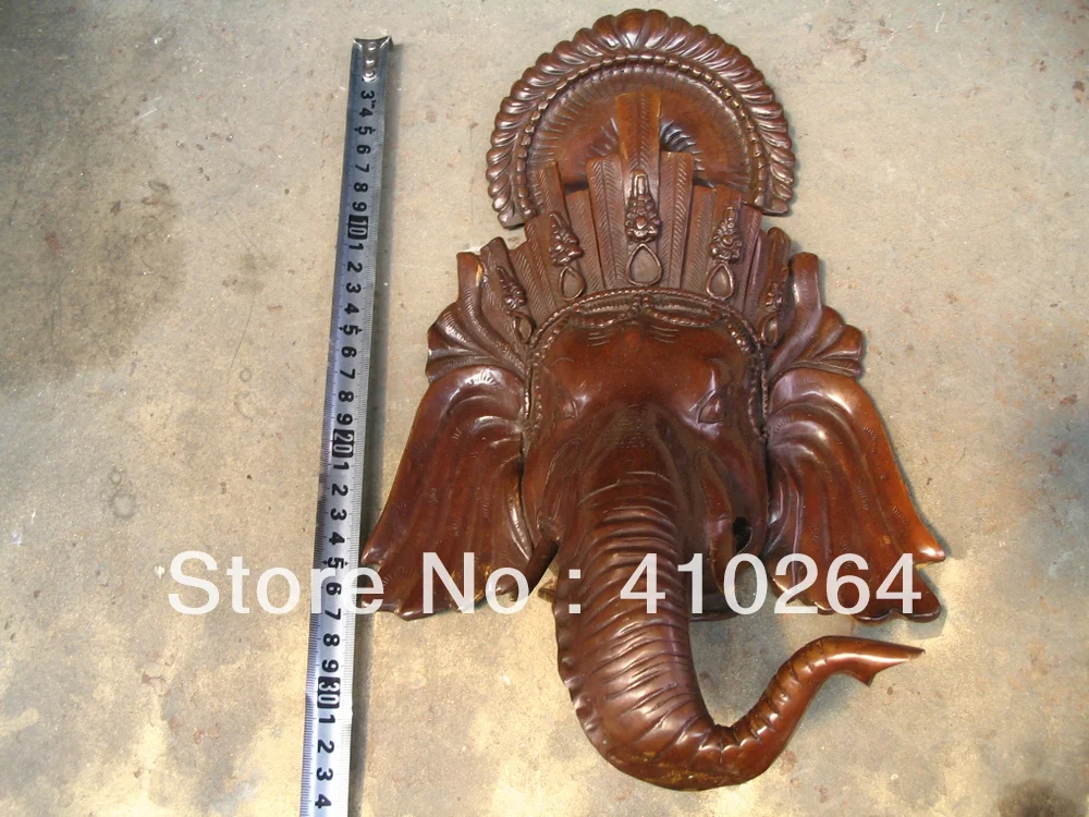 

Wonderful Elephant face bronze statue