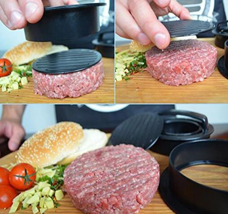 ORGANBOO 1Set Manual Hamburger Presses Stuffed Burger Maker Cutlets Patty Maker Mold Kitchen Gadgets