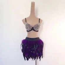 Модная Осенняя новая юбка средней длины, юбка ручной работы большого размера с перьями