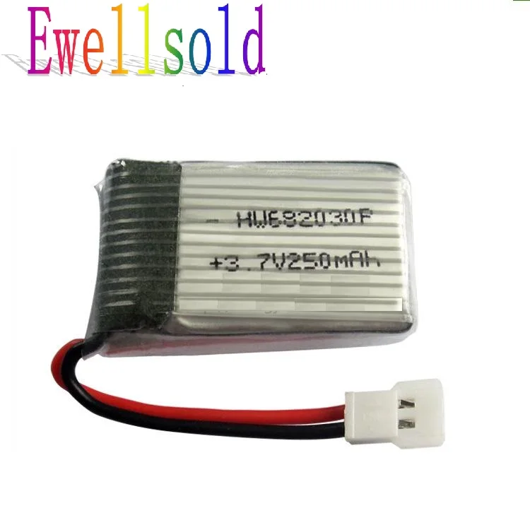 Ewellsold Бесплатная доставка X11C X701 YD-928 U830 RC quadcopter запасные части 3 7 V 250mah Li-po батарея 4