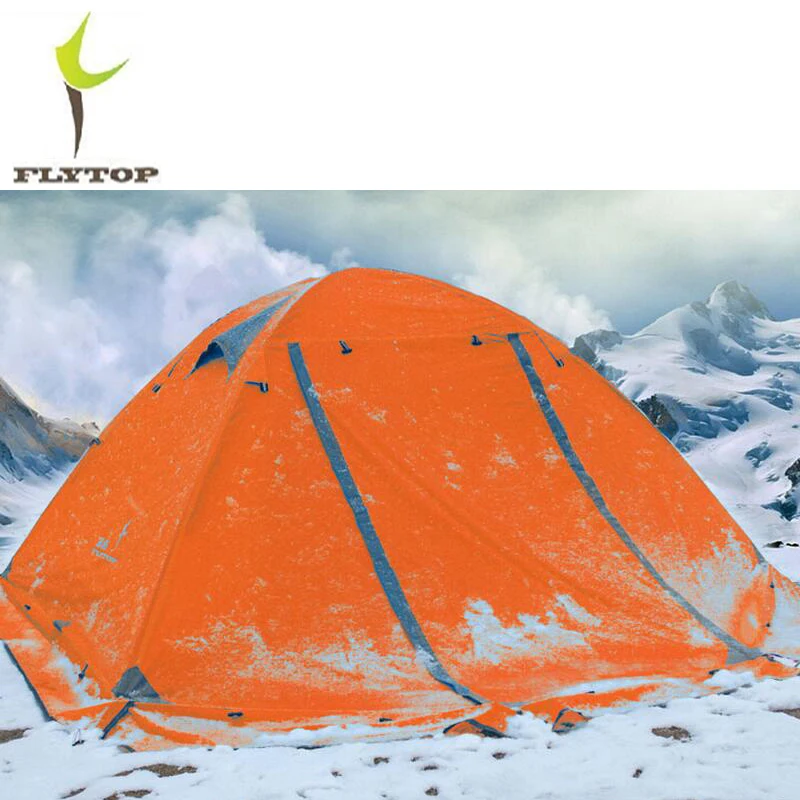 FLYTOP палатка для отдыха на открытом воздухе, 3 человека, 4 сезона, снежная юбка, зимняя пляжная походная палатка, тенда, водонепроницаемые туристические палатки