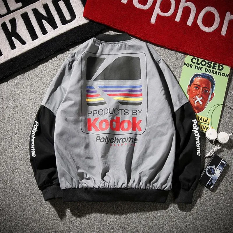 

Women Men coat brand baseball Clothing outerwear Japanese style MA1 bomber jacket Harajuku pilot Harajuku street printing Jacket