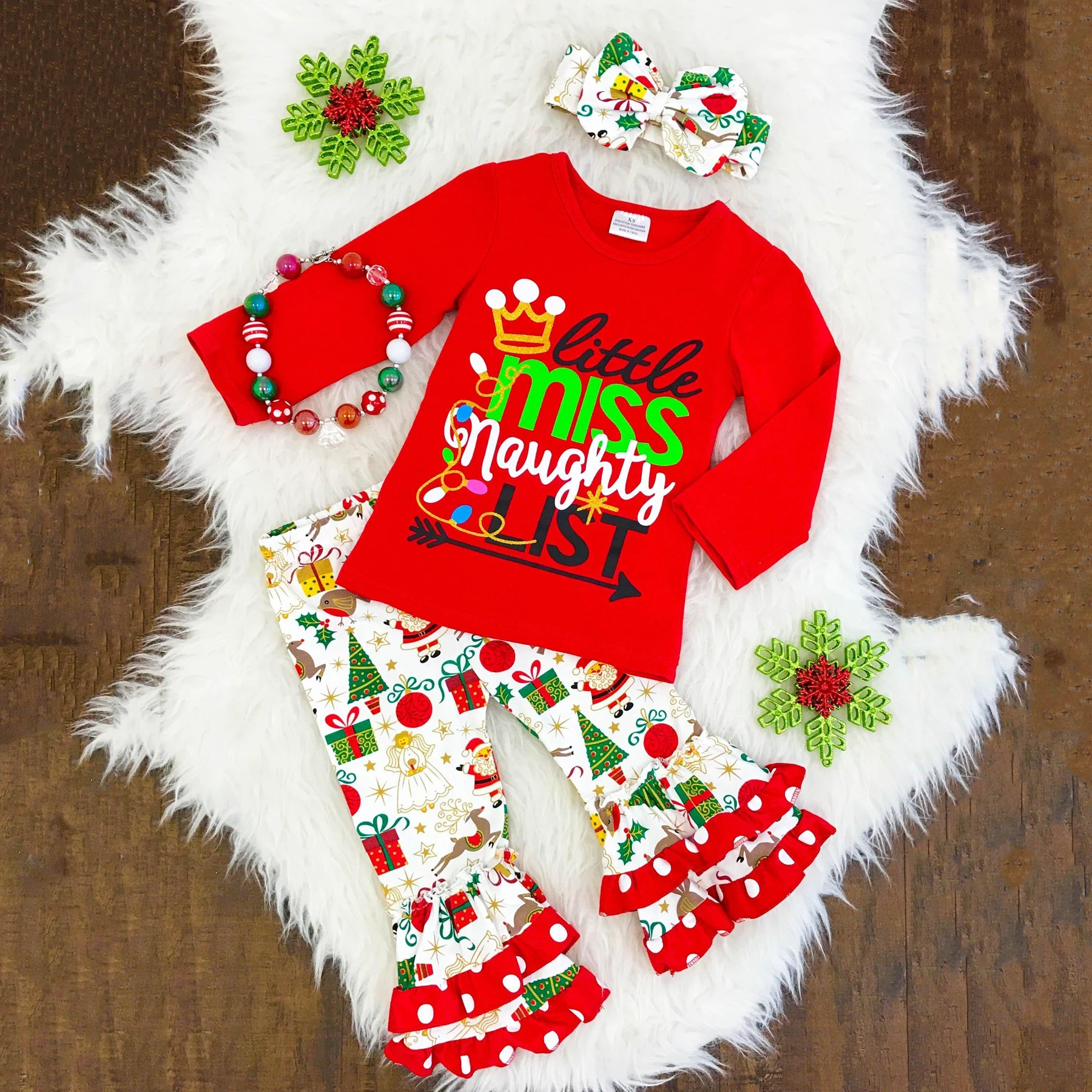 Toddler Kids Baby Girls Flower Top Blouse Pants Leggings Outfits Set Clothes Tops Print + Personality Flare Pants Christmas Set Toddler Kids Baby Girls Flower Top Blouse Pants Leggings Outfits Set Clothes Tops Print + Personality Flare Pants Christmas Set
