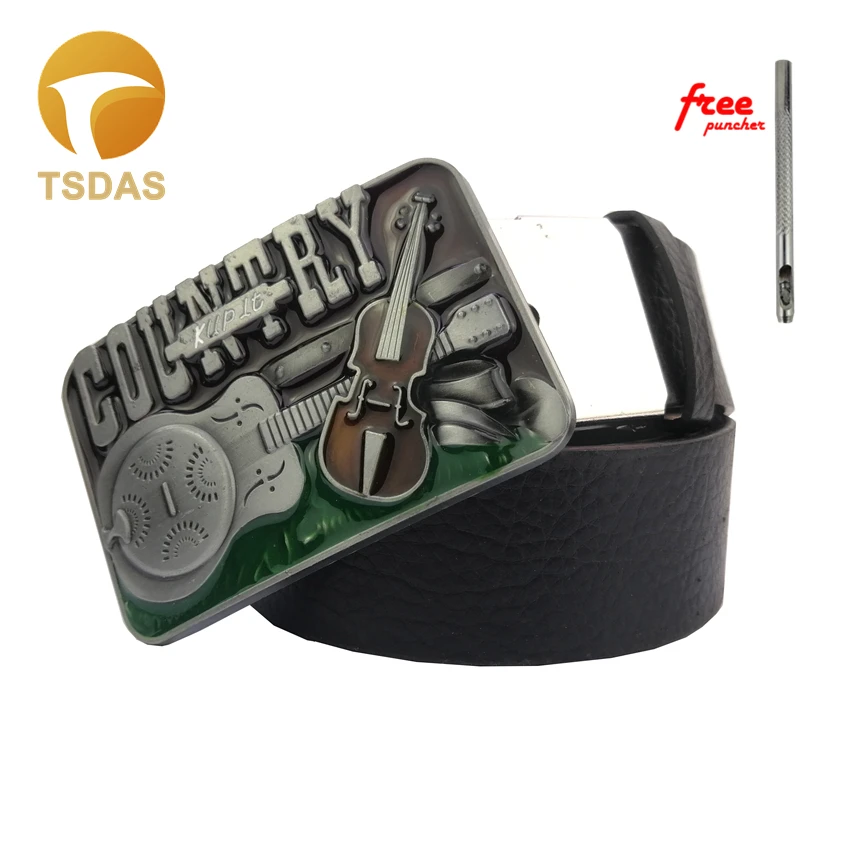 Country Music Belt Buckle With PU Belt Western Men's Jeans Accessories Metal Belt Buckles Drop Shipping Country Music Belt Buckle With PU Belt Western Men's Jeans Accessories Metal Belt Buckles Drop Shipping