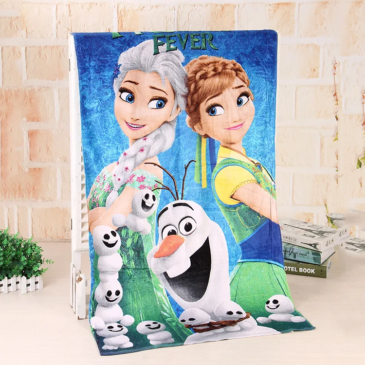 

Disney Children Cartoon Cotton Bath Towels Frozen Elsa Anna Mickey Mouse Spider-Man Cars Soft Bath Towel 70x150cm for boys girls