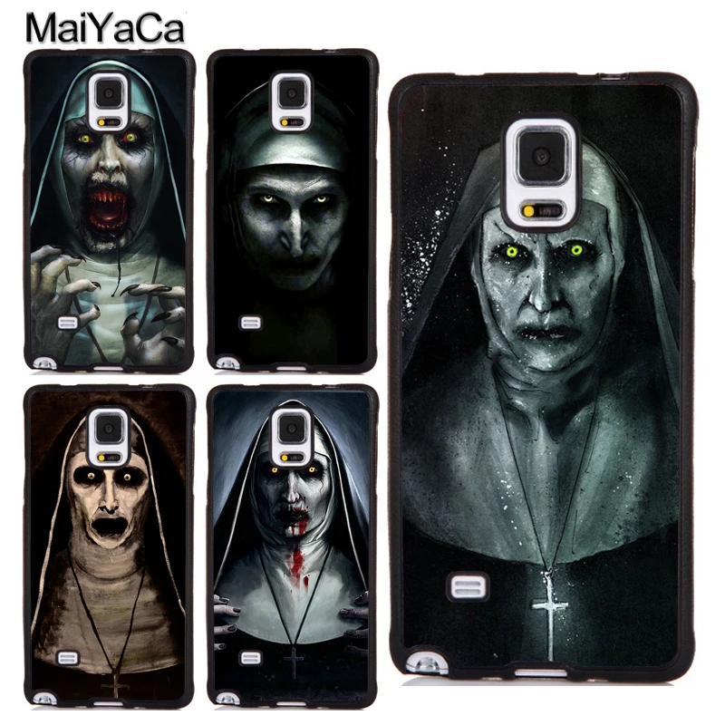 

MaiYaCa The Nun Valak Horror Soft Rubber Case for Samsung Galaxy S4 S5 S6 S7 edge S8 S9 S10 Plus Lite Note 9 4 5 8 Cover
