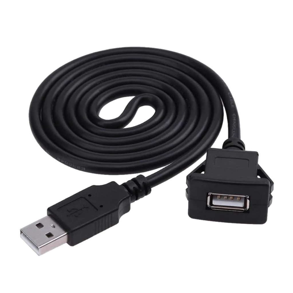 MagiDeal USB2.0 USB Cables Male to Female Car Flush Mount Extension Cable Dashboard Inlay Cord For Laptop PC Desktop Accessories