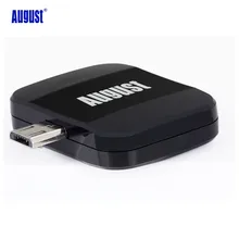 August DVB-T305 Portable Freeview HD TV Receiver for DVB-T/DVB-T2 Micro USB TV Tuner for Android 4.1 Tablets Smartphones + PVR