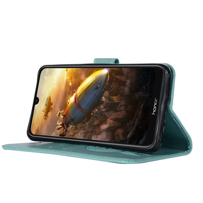 Чехол Etui для Huawei Honor 8A Роскошный кожаный бумажник с совой откидной Huwawei Honor8A Capinha