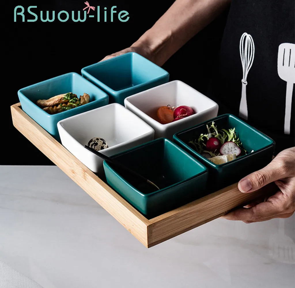 

Restaurant Supplies Creative Partition Plates Nut Snack Plate Household Ceramic Plate Fruit Snack Platter For Kitchen Supplies