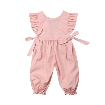 

Cute Toddler Romper Girls Summer Clothes Ruffle Newborn Jumpsuit Romper Pink Girls Rompers Cotton Jumpsuit Ruffle Playsuit 0-24M