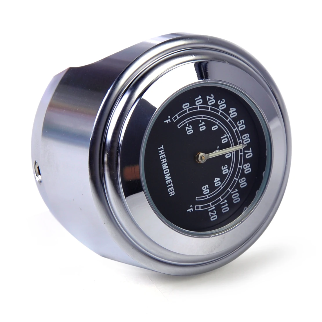 Automotive 7/8" 22mm Handlebar Dial Clock Thermometer Temp Gauge Set