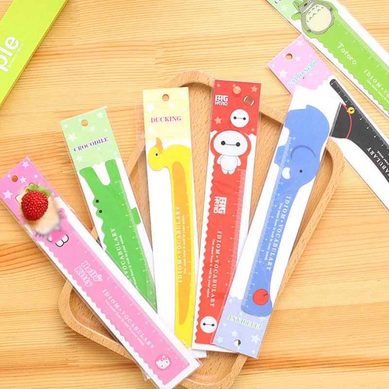 1 шт. милая мультяшная линейка метрическое правило измерительный инструмент 15 см