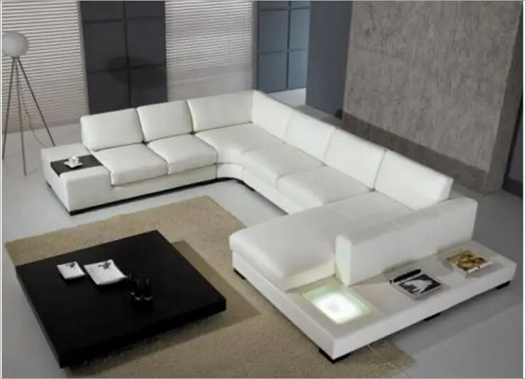 Современный стиль гостиной диван из натуральной кожи a1291