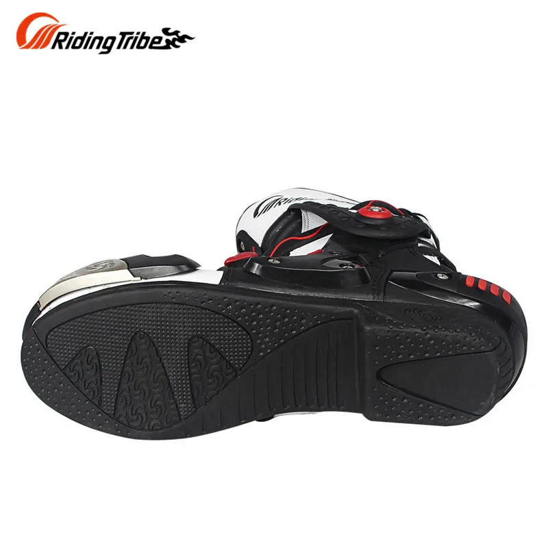 Профессиональные мотоциклетные ботинки для верховой езды; кожаные байкерские ботинки; дышащая гоночная обувь для мотокросса по бездорожью; A010