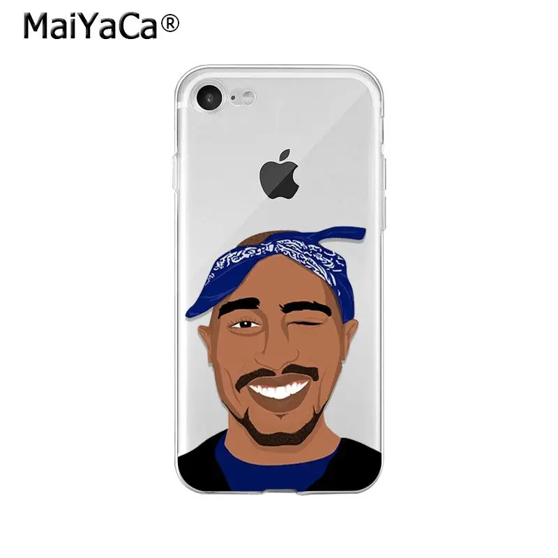 Yinuoda Rapper 2Pac Makaveli Tupac Amaru Shakur TPU Мягкий силиконовый чехол для телефона для iPhone X XS MAX 6 6S 7 7plus 8 8Plus 5 5S XR