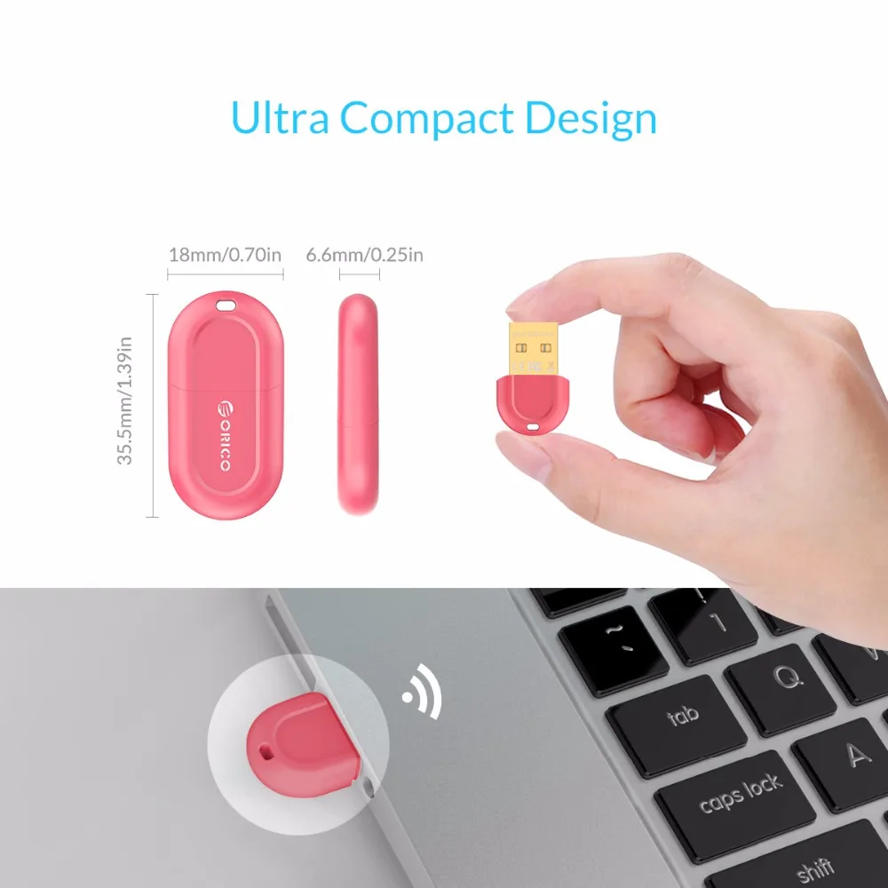 ORICO BTA 408 красный цвет мини USB Bluetooth 4 0 адаптер для ноутбука Настольный ПК|usb bluetooth 4.0