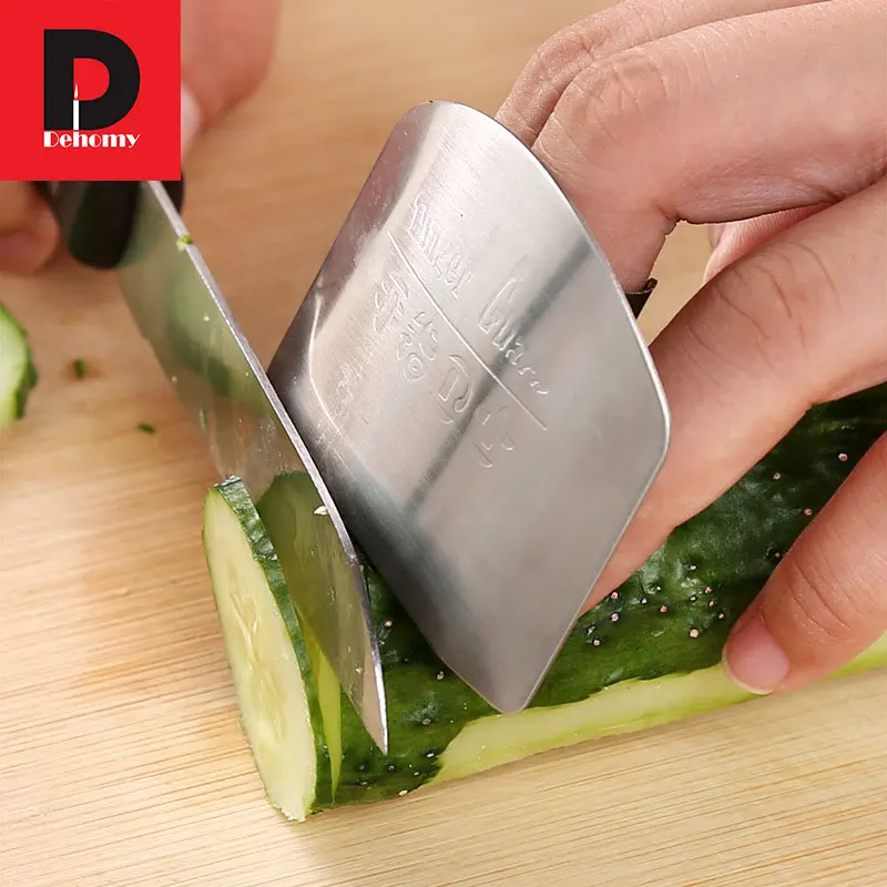 Dehomy Finger Protector Personalized Design Stainless Steel Finger Hand Guard Knife Slice Chop Safe Slice kitchen Cooking Tools Dehomy Finger Protector Personalized Design Stainless Steel Finger Hand Guard Knife Slice Chop Safe Slice kitchen Cooking Tools