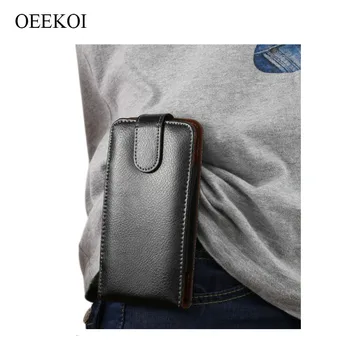 

OEEKOI Genuine Leather Belt Clip Pouch Cover Case for Vivax Fly V1/Point X1/Fly 4
