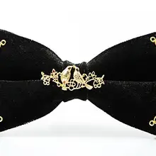 Новая Мужская модная повседневная мужская Бабочка Деловое платье китайские крылья птица ручной работы Свадебный Жених Черный