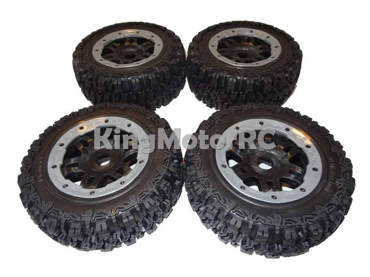 

King Motor T1000 GT Pioneer Knobby Wheels Set of 4 Fits HPI Baja 5T, 5SC 5ive T free shipping rc car