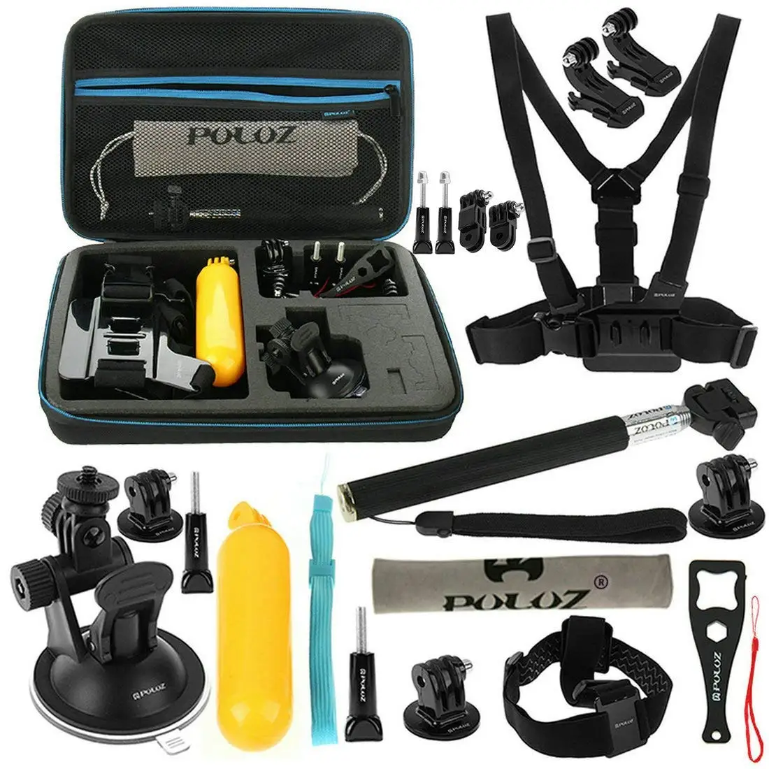 

Top Deals PULUZ 20 in 1 Accessories Combo Kit for GoPro Hero 6,5 Black, Hero Session,Hero 5,4,3,3+,Session,GoPro Fusion,AKASO,