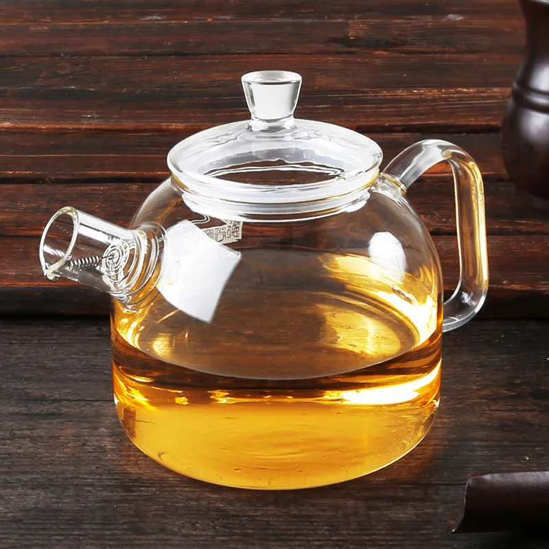 900ml glass teapot transparent heat resistant glass kettle tea set