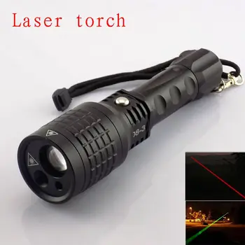 

Best quality multipurpose use flashlight With Red /Green Color Laser Light Pointer led tactical torch