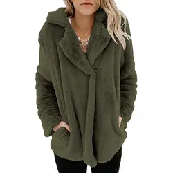 Женские девочек пушистый парка верхняя одежда корейский стиль модная куртка пальто Лидер продаж