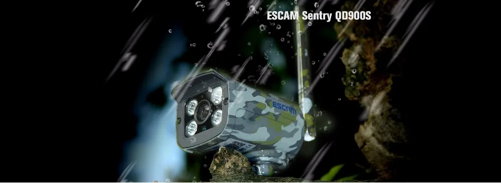 ESCAM Sentry QD900S 2MP full HD Network IR-Bullet Camera DayNight IP66 onvif 2.2 1080p Camouflage wireless waterproof ip camera (24)