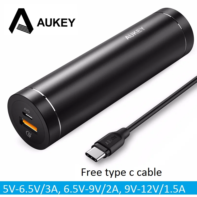 AUKEY Quick Charge 3 0 5000 мАч Мощность Bank Колонка Банк внешней батареи Портативный быстро