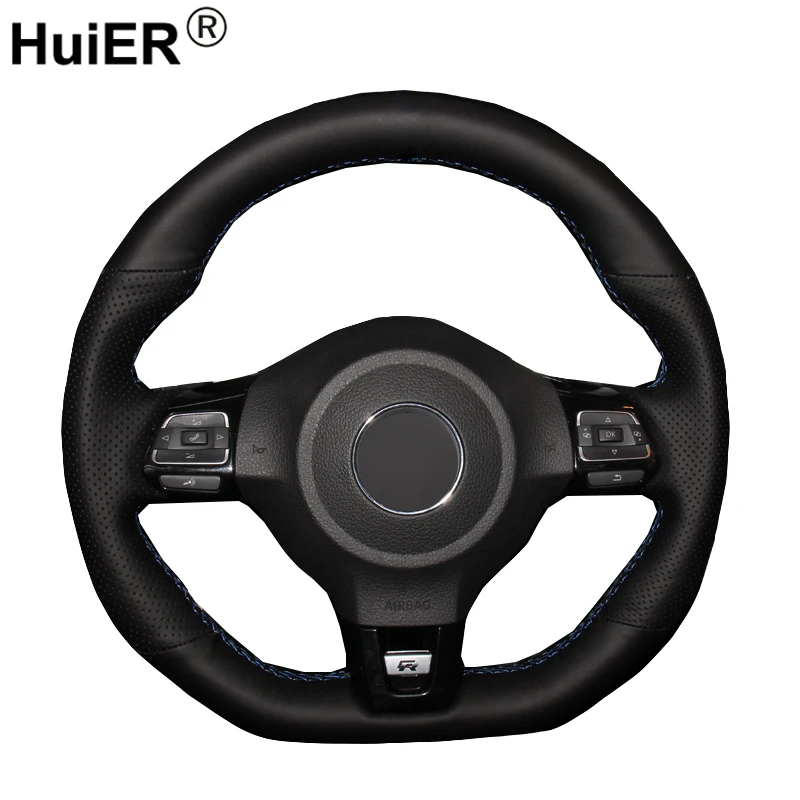Рукоделие HuiER Искусственная черная кожа для Volkswagen Golf 6 GTI MK6 VW Polo Scirocco R Passat CC|Чехлы