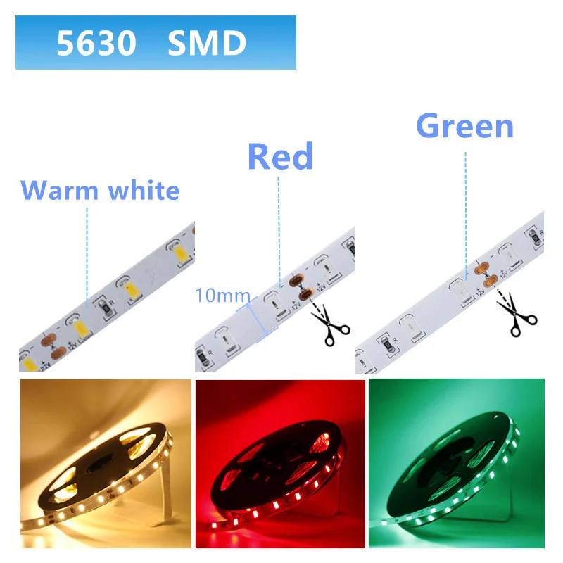 Светодиодная лента Khaosen SMD 2835 5630 5050 не является водонепроницаемой RGB розовая 300