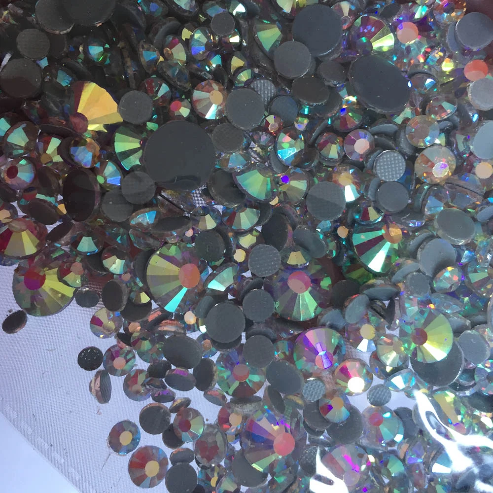 Peridot Hotfix Rhinestones Crystal Stones Flatback Heat Transfer Iron Clothes