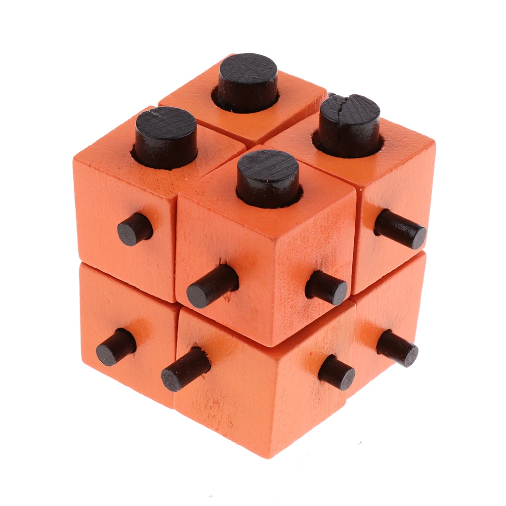 Challenge Yourself ! Disassemble and Assemble It- Classic Wooden Kong Ming Lock Brain Teaser Intelligence Puzzle Game Toy  