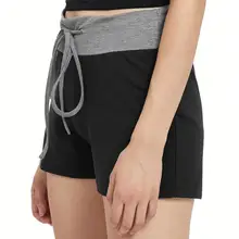 Женские сексуальные пляжные шорты Летняя женская однотонная, с приметанными оборками шорты Свободные повседневные эластичные талии Спорт на открытом воздухе мини шорты