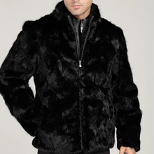 Новинка, Мужское пальто из искусственного меха норки, пальто на молнии, Зимняя мода, мужское Экологичное пальто из искусственного меха, куртки