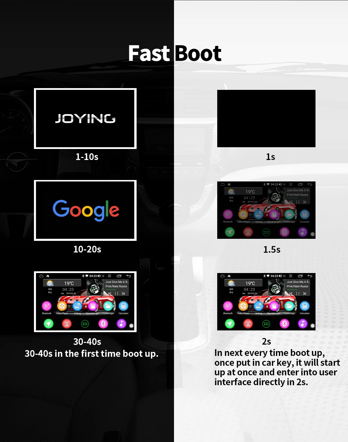 Joying 64g rom 10.1 leitor de dvd