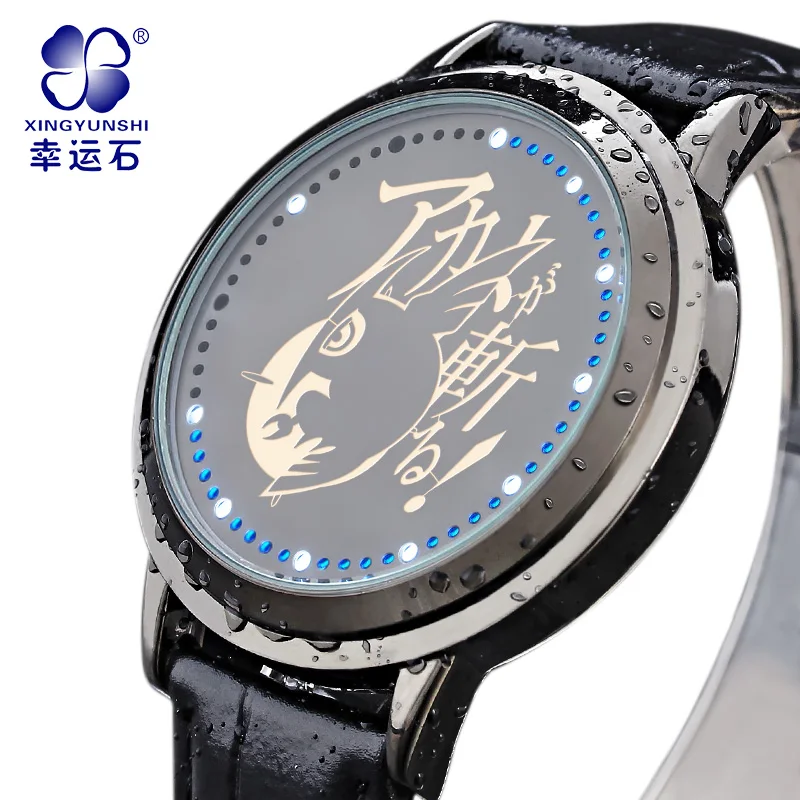 

Real Xingyunshi Men Watch LED Display Male Clock New Big Dial Lens Black Leather Strap Digital Wristwatch Hot Sale
