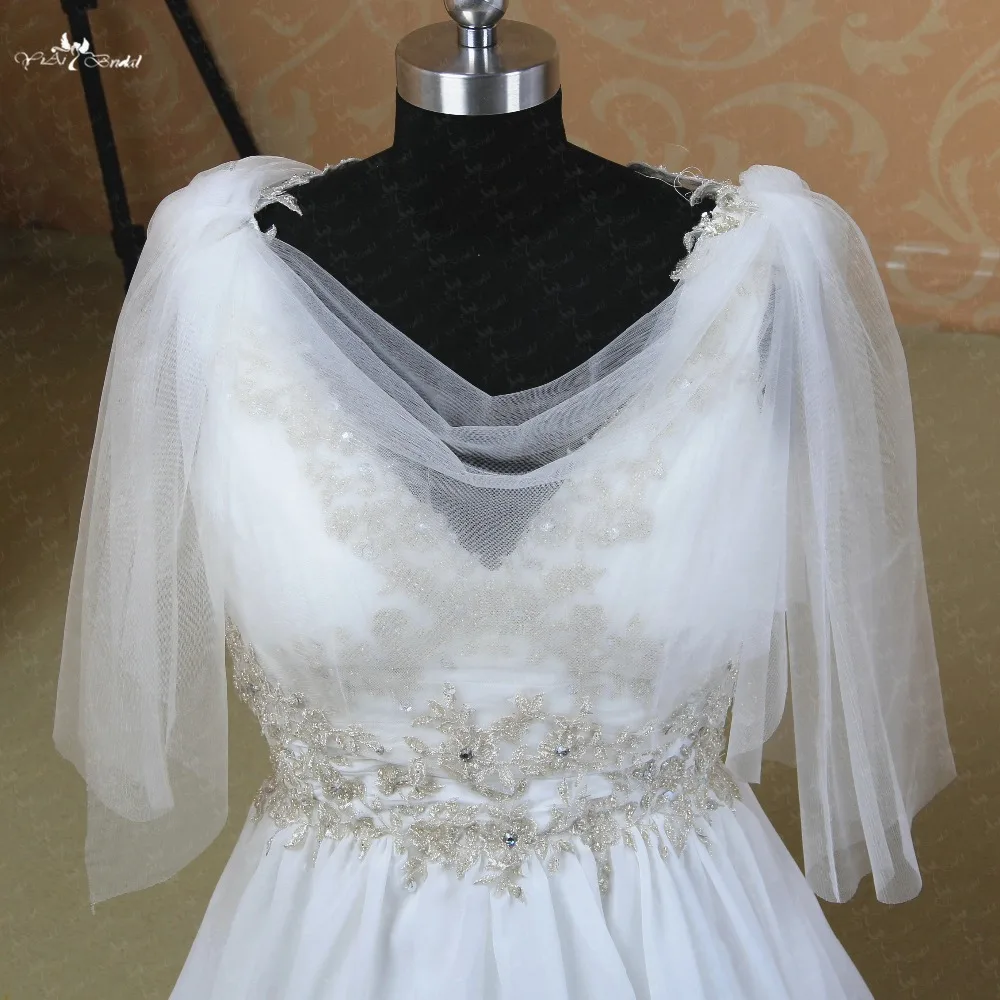 

RSJ80 Tulle Silver Embroidery Lace Wedding Cape