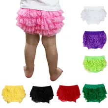 Кружевной Блумер С рюшами для маленьких девочек, нижнее белье для подгузников, красивые и хорошие шорты принцессы