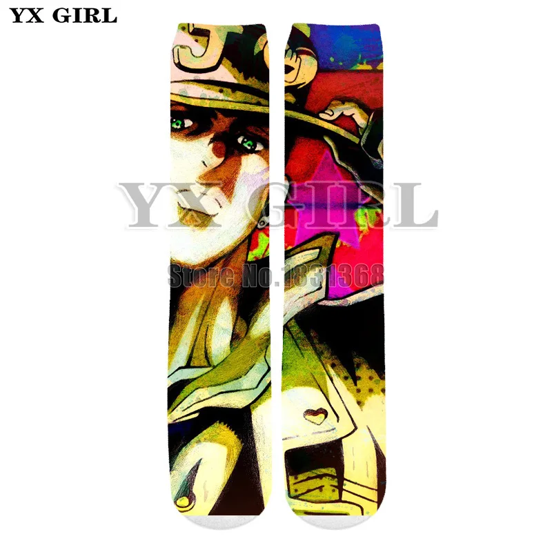 YX/Новинка; носки с объемным рисунком для девочек; забавные Гольфы с объемным рисунком Джоджо; Модные Плотные носки в стиле Харадзюку для мужчин и женщин; Прямая поставка