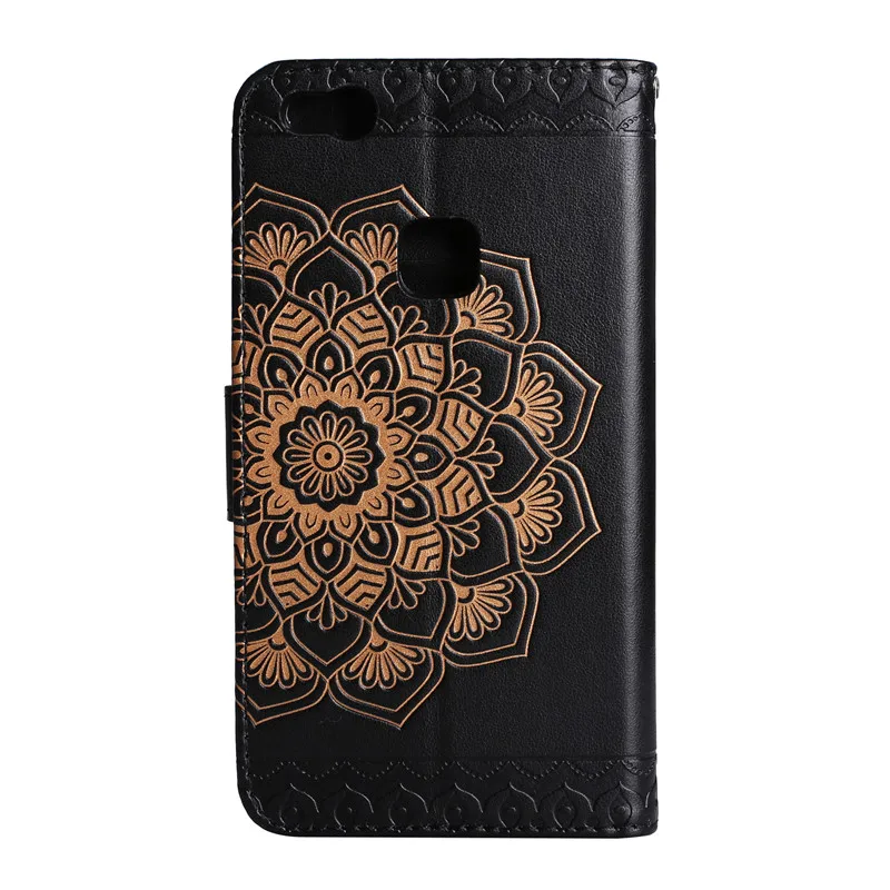 Чехол для huawei Rilievo половинки цветов кожаный флип чехол Funda для Coque huawei Ascend P8 Lite P9 Lite P10 Lite P10 плюс Чехол