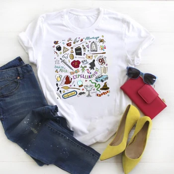 

2019 Women Shirt Clothes Fashion Cute Cartoon Funny Graphic Printed Ladies Tee Kawaii Womens Top Tshirt Female T-shirt