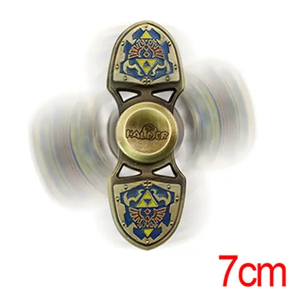 The Legend of Zelda Bronze shield Hand Spinner Metal drop glue Finger