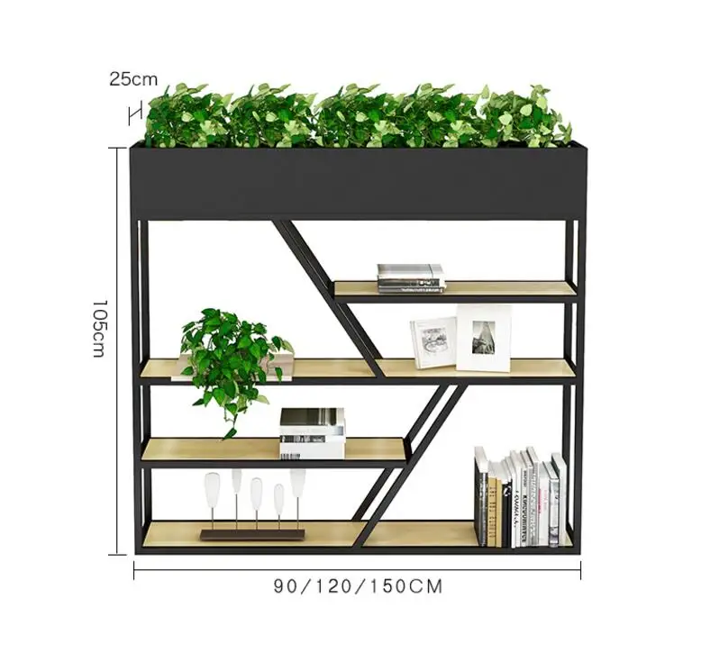 Tieyi разделительная полка Цветочная полка простая твердая деревянная гостиная столовая офисная промышленная ветровая декоративная экранная полка