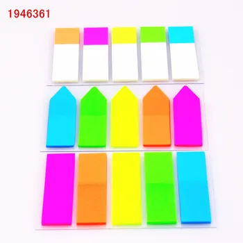 

100 sheets 1Bag Fluorescent film Memo Pad Sticky Notes Bookmark Point It Marker Memo Sticker Paper Office Supplies School