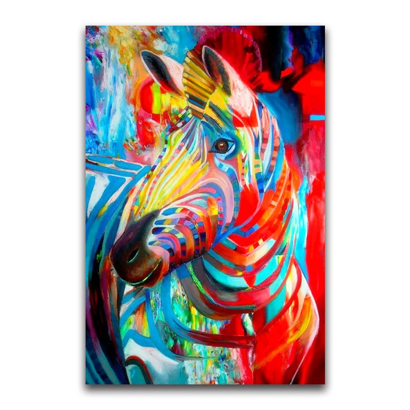 Full Round Diamond mosaic animal Full Square Diamond embroidery Cross stitch horse DIY 3D Diamond painting zebra