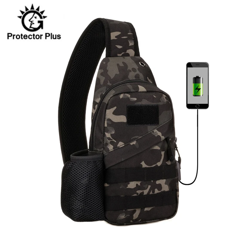 

Military Tactical Waist Bags USB Charging Shoulder Bag Molle Nylon Tactics Bags Chest Pack Crossbody Bag Army bolsa New XA984WD